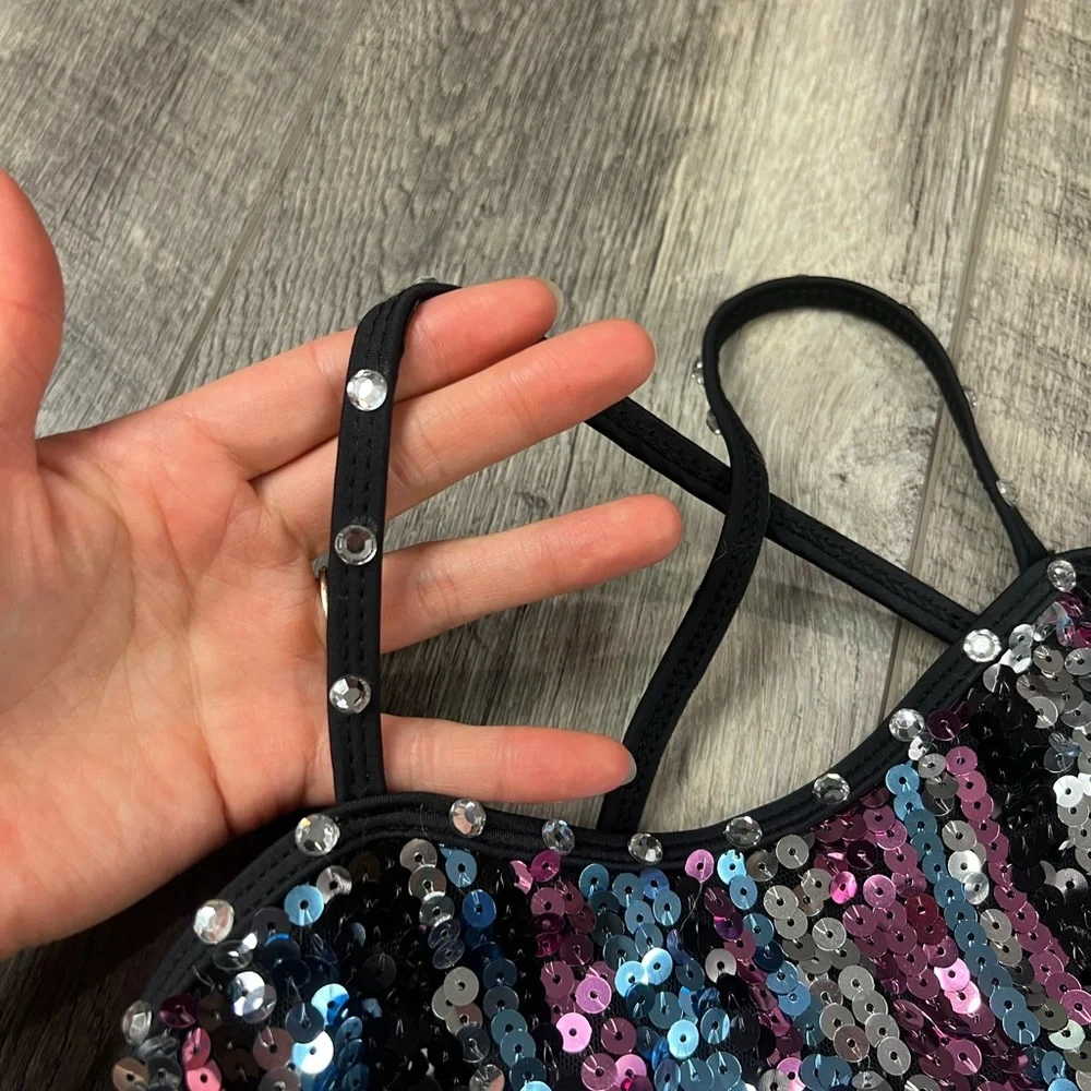 Weissman Kids Black Sequin Dance‎ Costume